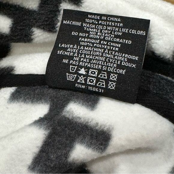 Neon Riot White Black Aztec Quarter Zip Pullover Sweatshirt Women’s Small - Picture 3 of 4